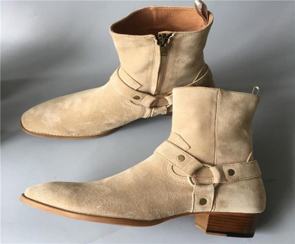 handmade suede jodhpur boots slp wyatt denim men martin boots genuine leather buckle strap leather shoes1523195, Black
handmade suede jodhpur boots slp wyatt denim men martin boots genuine leather buckle strap leather shoes1523195, Black