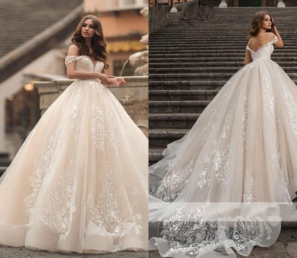 2020 gorgeous champagne princess lace wedding dresses ball gown off the shoulder zipper back draped royal train beach garden weddi7963031, White
2020 gorgeous champagne princess lace wedding dresses ball gown off the shoulder zipper back draped royal train beach garden weddi7963031, White