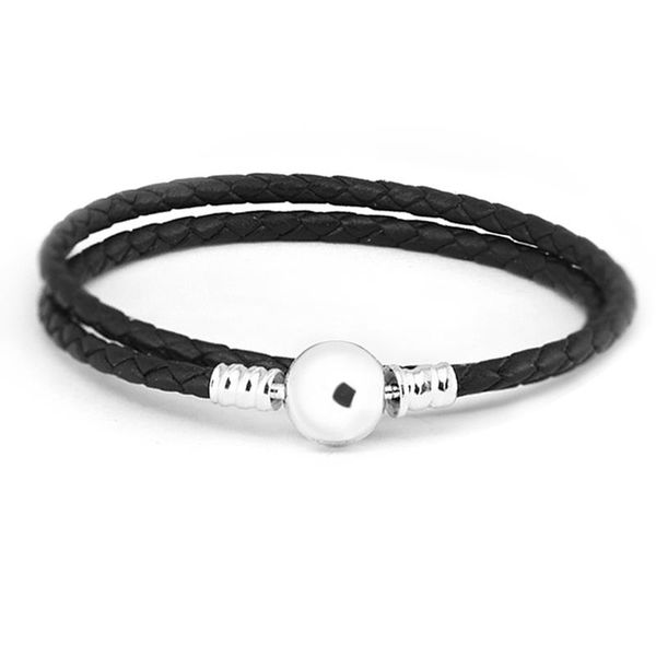 bangle authentic 925 sterling silver round clasp charms bracelets for women 925 silver black leather bracelet pulseira feminina
bangle authentic 925 sterling silver round clasp charms bracelets for women 925 silver black leather bracelet pulseira feminina
