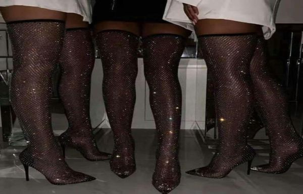 brand new mesh net bling crystal women shoes woman summer over the knee boot thin high heels party sandals female3220452, Black
brand new mesh net bling crystal women shoes woman summer over the knee boot thin high heels party sandals female3220452, Black