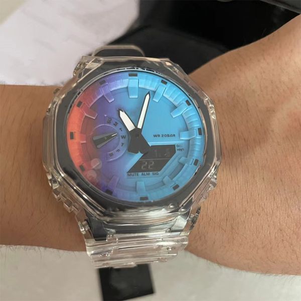 2023 iced out watch 25 colors waterproof men's sports quartz 2100 watch full feature led automatic hand raise light world time oak coll, Slivery;brown
2023 iced out watch 25 colors waterproof men's sports quartz 2100 watch full feature led automatic hand raise light world time oak coll, Slivery;brown