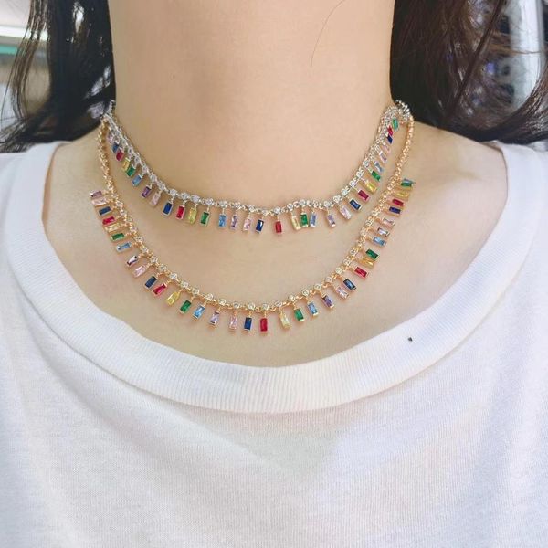 necklaces classic aaa cubic zirconia baguette pulling chain necklace for women adjustable length trendy geometric necklaces n0421, Silver
necklaces classic aaa cubic zirconia baguette pulling chain necklace for women adjustable length trendy geometric necklaces n0421, Silver