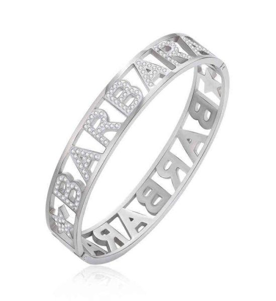 fashion women039s name babara bracelets stainless steel elegant crystal bangles luxury jewelry accessories gift 20214008521, Black
fashion women039s name babara bracelets stainless steel elegant crystal bangles luxury jewelry accessories gift 20214008521, Black
