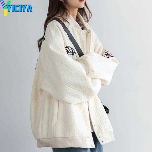 yiciya women's jackets american style baseball jacket for women 2023 retro embroidered cardigan loose long sleeve coat fashion casual w, Black;brown
yiciya women's jackets american style baseball jacket for women 2023 retro embroidered cardigan loose long sleeve coat fashion casual w, Black;brown