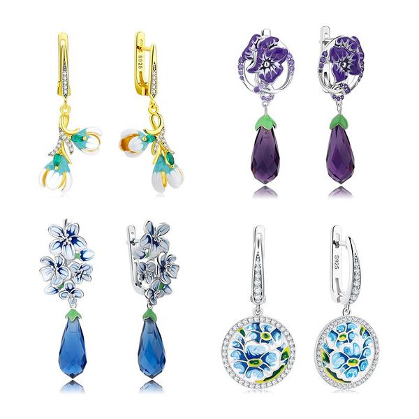 knot ogulee fashion 925 sterling silver blue diy enamel green lucky flowers spiral dangle earrings for women wedding party jewelry
knot ogulee fashion 925 sterling silver blue diy enamel green lucky flowers spiral dangle earrings for women wedding party jewelry