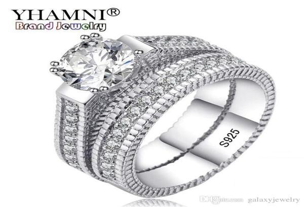 yhamni 100 real 925 sterling silver rings set hearts and arrows 1ct cz diamond wedding rings for women double engagement ring mr18173403, Slivery;golden
yhamni 100 real 925 sterling silver rings set hearts and arrows 1ct cz diamond wedding rings for women double engagement ring mr18173403, Slivery;golden