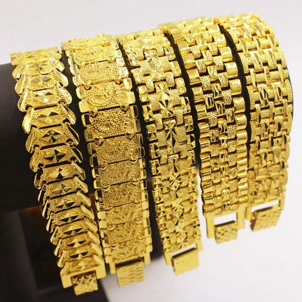bangle mens jewelry hip hop style solid yellow gold filled mens bracelet wrist chain link 8.3 inches fashion accessories gift, Black
bangle mens jewelry hip hop style solid yellow gold filled mens bracelet wrist chain link 8.3 inches fashion accessories gift, Black