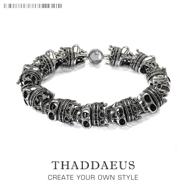 bangle beads bracelet chain with skull king karma vintage jewelry gift for europe men in fit pendants and charms, Black
bangle beads bracelet chain with skull king karma vintage jewelry gift for europe men in fit pendants and charms, Black