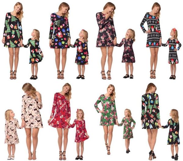 mommy and me family matching clothes mother and daughter matching dresses christmas deer printed dress family look children clothe3950424, Blue 
mommy and me family matching clothes mother and daughter matching dresses christmas deer printed dress family look children clothe3950424, Blue