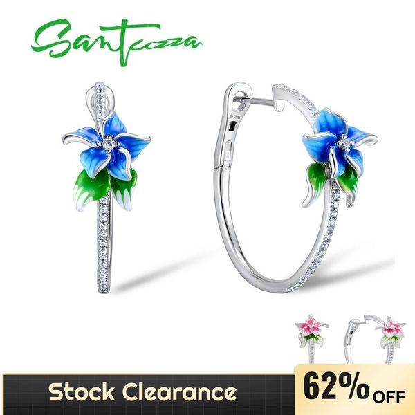 huggie santuzza pure 925 sterling silver earrings for women blue pink flower hoop earrings silver cubic zirconia brincos jewelry enamel, Golden;silver
huggie santuzza pure 925 sterling silver earrings for women blue pink flower hoop earrings silver cubic zirconia brincos jewelry enamel, Golden;silver