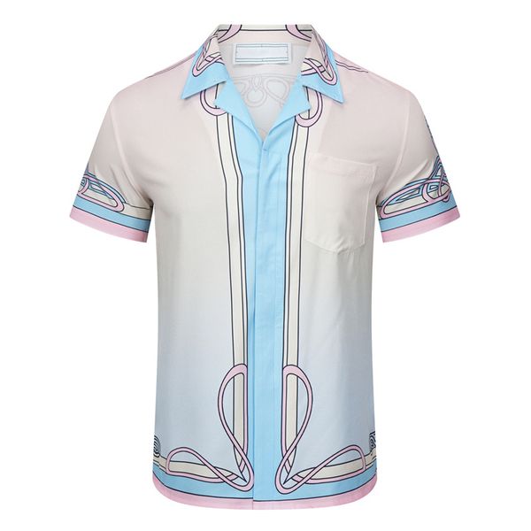 men's designer shirt summer casual printed real silk street beach style short sleeve high-quality shirt2, White;black
men's designer shirt summer casual printed real silk street beach style short sleeve high-quality shirt2, White;black