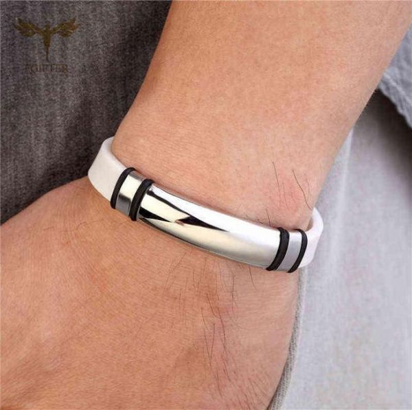 couple black and white bangles stainless steel buckle silicone strap bracelet fashion simple sports wristband pulsera hombre2586121
couple black and white bangles stainless steel buckle silicone strap bracelet fashion simple sports wristband pulsera hombre2586121