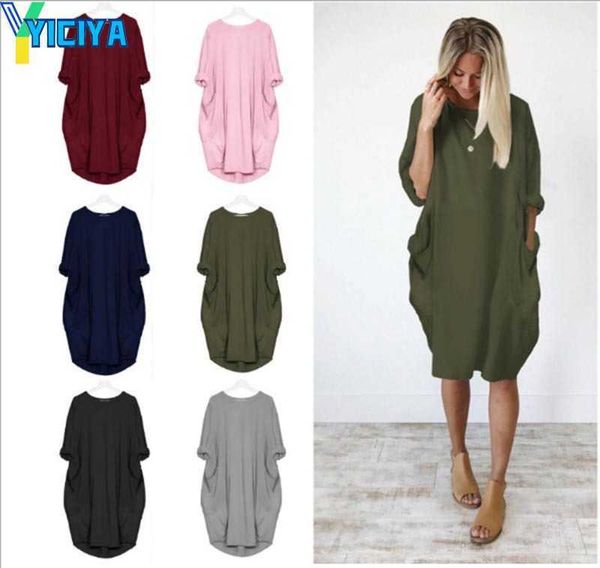 yiciya summer women casual multi-color dresses fashion crew neck panelled ladies dresses casual long sleeve loose women clothes plus size, Black;gray
yiciya summer women casual multi-color dresses fashion crew neck panelled ladies dresses casual long sleeve loose women clothes plus size, Black;gray
