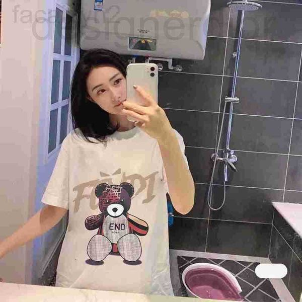 women's t-shirt designer f family's new product in spring and summer of 2023 lovers' letter doll bear print round neck short, White
women's t-shirt designer f family's new product in spring and summer of 2023 lovers' letter doll bear print round neck short, White