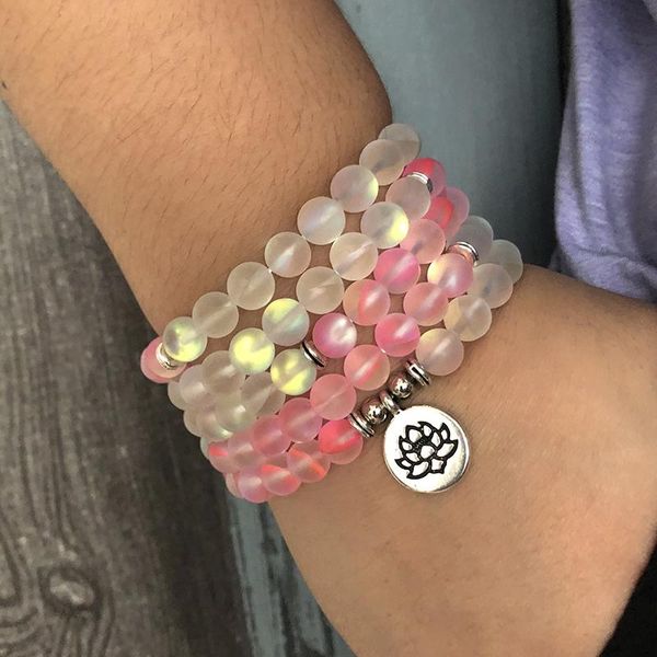 bangle sparkling 108 mala lotus necklace for women matte pink white labradorite jewelry prayer beads healing stone bracelet, Black
bangle sparkling 108 mala lotus necklace for women matte pink white labradorite jewelry prayer beads healing stone bracelet, Black