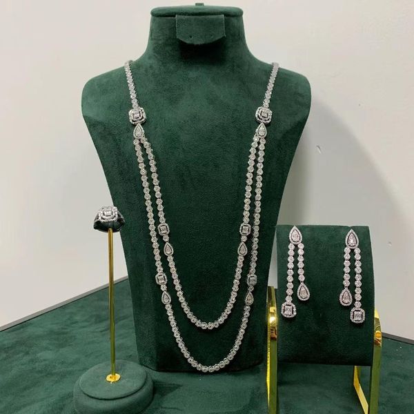 necklace jankelly ale african 2pcs bridal jewelry sets new fashion dubai jewelry set for women wedding party accessories design, Silver
necklace jankelly ale african 2pcs bridal jewelry sets new fashion dubai jewelry set for women wedding party accessories design, Silver