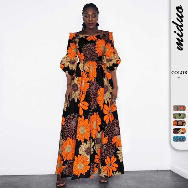 style floral digital printed long dress for women's autumn wear one line neck and versatile mid sleeved dress, Black;gray
style floral digital printed long dress for women's autumn wear one line neck and versatile mid sleeved dress, Black;gray