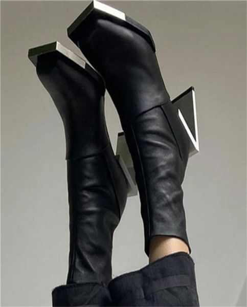 boots metal strange 8cm high heel women ankle boots genuine leather square toe botas mujer ladies slim fit sock boot dress shoes w2783280, Black
boots metal strange 8cm high heel women ankle boots genuine leather square toe botas mujer ladies slim fit sock boot dress shoes w2783280, Black