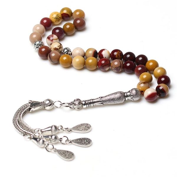 bangle tasbeeh handmade muslim prayer beads natural egg stone 8mm silver tasbih, Black 
bangle tasbeeh handmade muslim prayer beads natural egg stone 8mm silver tasbih, Black