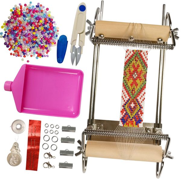 other xuqian adjustable metal bead loom kit with seed beads bead funnel tray and lobster clasps for jewelry craft making l0174
other xuqian adjustable metal bead loom kit with seed beads bead funnel tray and lobster clasps for jewelry craft making l0174