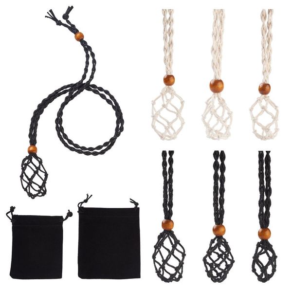 polish 6pcs adjustable braided waxed cord empty stone holder wax rope quartz crystal net bag with macrame pouch pendant necklace making, Blue
polish 6pcs adjustable braided waxed cord empty stone holder wax rope quartz crystal net bag with macrame pouch pendant necklace making, Blue