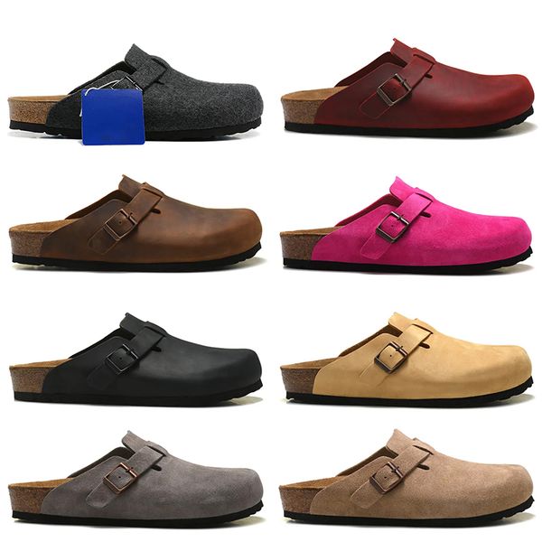 lxuury boston clogs designer women men fashion slippers oiled leather bag head pull suede cork sandals autumn winter outdoor casual pltaform, White;red
lxuury boston clogs designer women men fashion slippers oiled leather bag head pull suede cork sandals autumn winter outdoor casual pltaform, White;red