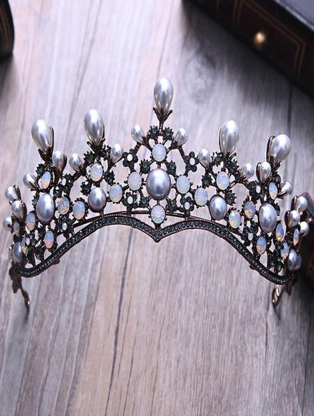 baroque vintage crystal pearl bridal tiaras hairband headpiece black rhinestone princess pageant crown wedding hair accessories y21268376, White;golden
baroque vintage crystal pearl bridal tiaras hairband headpiece black rhinestone princess pageant crown wedding hair accessories y21268376, White;golden