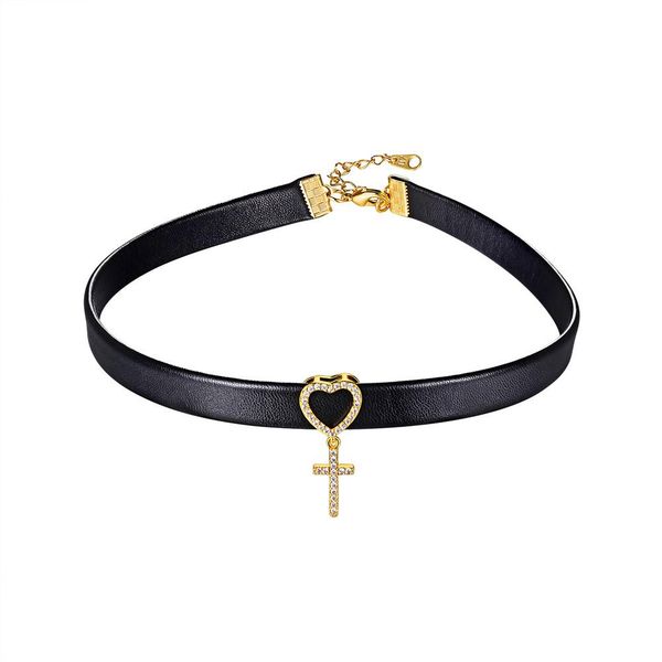 necklaces collare chokers necklace women gold/silver color heart cross pendant leather crystal star choker datiny jewelry n043
necklaces collare chokers necklace women gold/silver color heart cross pendant leather crystal star choker datiny jewelry n043