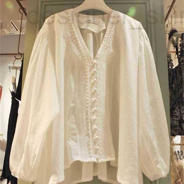 women's blouses & shirts designer casual dresses white lantern sleeve v-neck shirt female loose casual style long sleeve student kxxa
women's blouses & shirts designer casual dresses white lantern sleeve v-neck shirt female loose casual style long sleeve student kxxa
