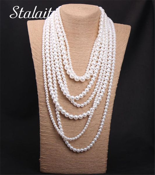 necklace romantic multilayer pearl clavicle necklace exaggerated long sweater chain dress jewelry women accessories new arrival, Silver
necklace romantic multilayer pearl clavicle necklace exaggerated long sweater chain dress jewelry women accessories new arrival, Silver
