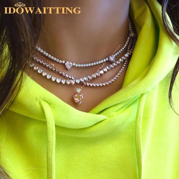 necklaces white pink pinky heart tennis chain necklace for girl women valentine's day gift ice out bling 5a cubic zircon cz choker jewe, Silver
necklaces white pink pinky heart tennis chain necklace for girl women valentine's day gift ice out bling 5a cubic zircon cz choker jewe, Silver