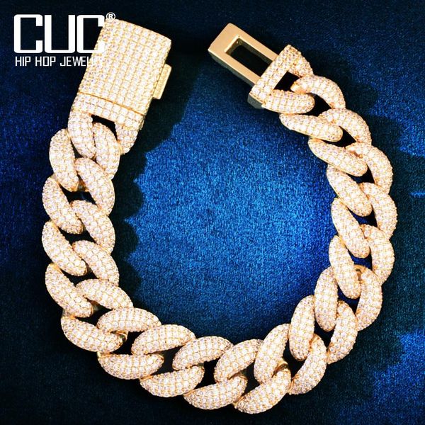 bangle 19mm full zircon miami cuban bracelet chain gold color solid men's hip hop link fashion rock jewelry, Black
bangle 19mm full zircon miami cuban bracelet chain gold color solid men's hip hop link fashion rock jewelry, Black