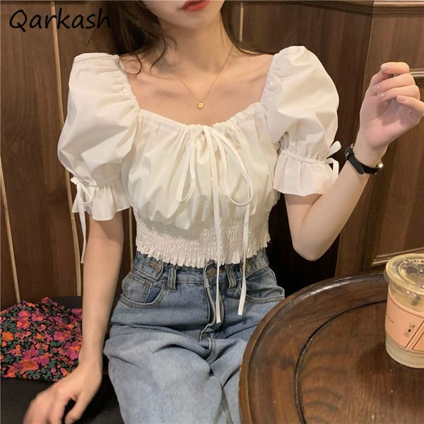 womens blouses shirts women summer solid retro bandage design slim crop fashion korean style ladies elegant college ins 230519, White
womens blouses shirts women summer solid retro bandage design slim crop fashion korean style ladies elegant college ins 230519, White