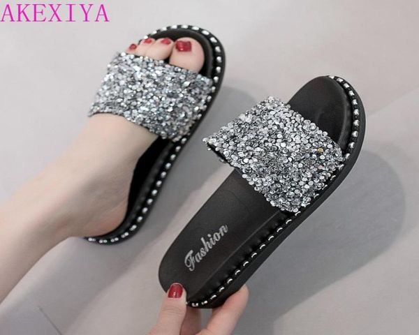 slippers akexiya women summer fashion sequins casual sandals wear flat bottom flip shoes flops sparkle6094603, Black
slippers akexiya women summer fashion sequins casual sandals wear flat bottom flip shoes flops sparkle6094603, Black