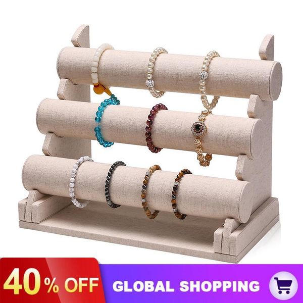 boxes triple bracelet holder jewelry display stand watch bangle bar necklace storage organizer, Black;white
boxes triple bracelet holder jewelry display stand watch bangle bar necklace storage organizer, Black;white