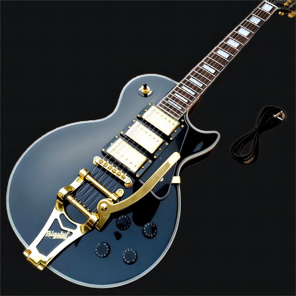 custom electric guitar, 3 pickups, vibrato system, mahogany fingerboard, solid mahogany, gold hardware, black beauty258369
custom electric guitar, 3 pickups, vibrato system, mahogany fingerboard, solid mahogany, gold hardware, black beauty258369