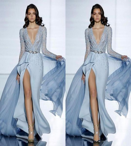 new see through zuhair murad mermaid evening dresses with long sleeves formal prom dress crystals blue high split celebrity g4064784, Black;red
new see through zuhair murad mermaid evening dresses with long sleeves formal prom dress crystals blue high split celebrity g4064784, Black;red
