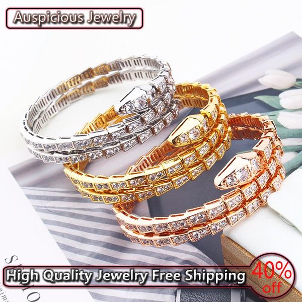 bangle new sterling slver color double circle snake shape full diamond bracelet personality fashion women's luxury popular jewelry gift, Black
bangle new sterling slver color double circle snake shape full diamond bracelet personality fashion women's luxury popular jewelry gift, Black
