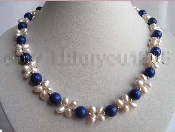 necklaces 18" handwork natural freshwater white pearl lapis lazuli necklace bracelet, Silver
necklaces 18" handwork natural freshwater white pearl lapis lazuli necklace bracelet, Silver