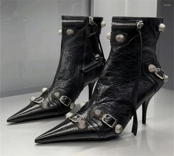 boots women slim high heel metal buckle chain luxury shoes fashion comfortable pointed toe ankle stiletto party short8425875, Black
boots women slim high heel metal buckle chain luxury shoes fashion comfortable pointed toe ankle stiletto party short8425875, Black