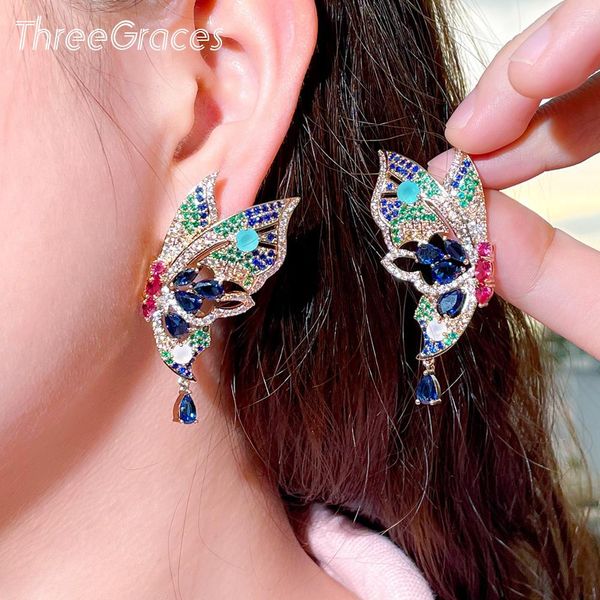 knot threegraces exquisite multicolor cubic zirconia big dangle butterfly earrings for women new trendy wedding costume jewelry er624, Silver
knot threegraces exquisite multicolor cubic zirconia big dangle butterfly earrings for women new trendy wedding costume jewelry er624, Silver