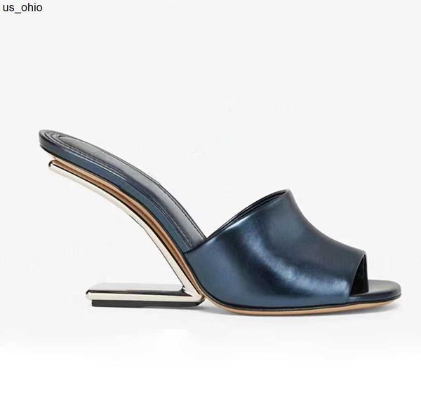 slippers navy blue sculpted highheeled slippers metallic high heels open toes slipon slides sandal wedge slipper calfskin for women luxury d, Black
slippers navy blue sculpted highheeled slippers metallic high heels open toes slipon slides sandal wedge slipper calfskin for women luxury d, Black