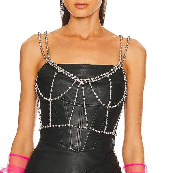 erotic shiny bikini bra chain rhinestone underwear body chain rhinestone stage nightclub performance clothes 1186, Silver
erotic shiny bikini bra chain rhinestone underwear body chain rhinestone stage nightclub performance clothes 1186, Silver