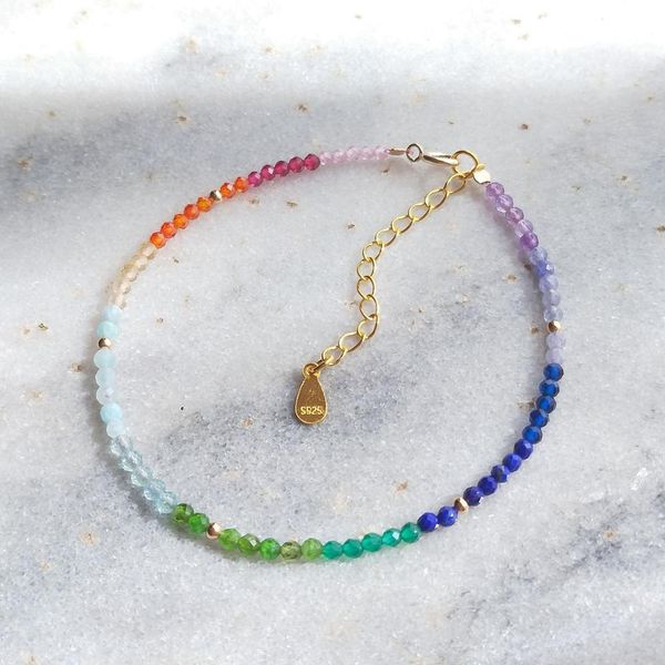 bangle liiji unique small rainbow healing stone 925 sterling silver gold color adjustable bracelet for women girls jewelry, Black
bangle liiji unique small rainbow healing stone 925 sterling silver gold color adjustable bracelet for women girls jewelry, Black