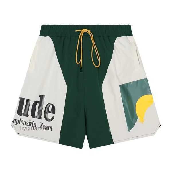 designer shorts rhude summer fashion beach pants men street wear red blue black purple mens short 5 5img, White;black
designer shorts rhude summer fashion beach pants men street wear red blue black purple mens short 5 5img, White;black