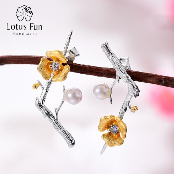 stud lotus fun real 925 sterling silver earrings handmade designer fine jewelry delicated plum blossom flower drop earrings for women, Golden;silver
stud lotus fun real 925 sterling silver earrings handmade designer fine jewelry delicated plum blossom flower drop earrings for women, Golden;silver