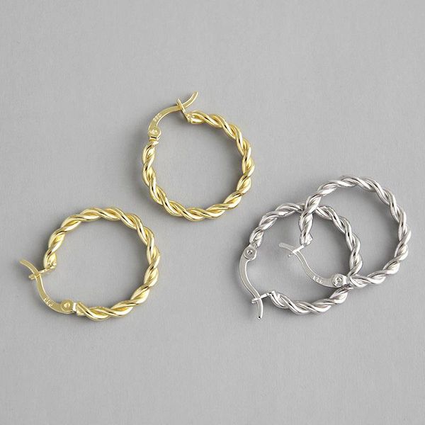 huggie real 925 sterling silver double layer twist line circle hoop earrings for women vintage gold color earings hoops fine jewelry, Golden;silver
huggie real 925 sterling silver double layer twist line circle hoop earrings for women vintage gold color earings hoops fine jewelry, Golden;silver