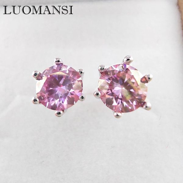 stud luomansi 6 claw s925 silver pink stud earrings 1+1ct yellow blue green moissanite pass diamond test jewelry wedding party gift, Golden;silver
stud luomansi 6 claw s925 silver pink stud earrings 1+1ct yellow blue green moissanite pass diamond test jewelry wedding party gift, Golden;silver