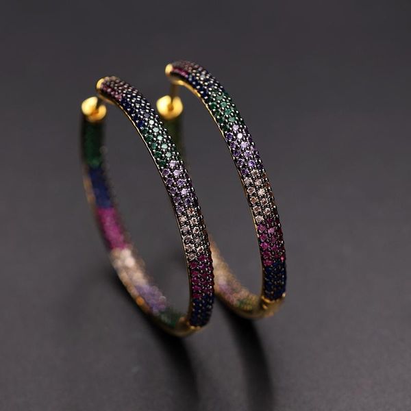 huggie luxury colorful hoop earrings for women gold color rainbow cubic zirconia bohemian round big earings girls punk party earrings, Golden;silver
huggie luxury colorful hoop earrings for women gold color rainbow cubic zirconia bohemian round big earings girls punk party earrings, Golden;silver