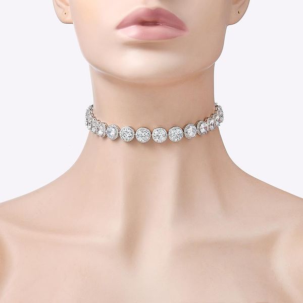 necklaces weimanjingdian brand new arrival stunning large halo round cut cubic zirconia cz crystal tennis choker necklace party jewelry, Silver
necklaces weimanjingdian brand new arrival stunning large halo round cut cubic zirconia cz crystal tennis choker necklace party jewelry, Silver